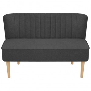 Sofá tecido 117x55.5x77 cinzento-escuro H