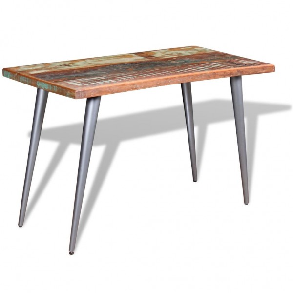 Mesa de jantar de madeira maciça reciclada 120x60x76 cm D