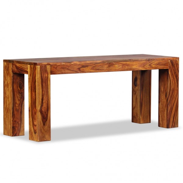 Banco de madera maciza de sheesham 110x35x45 cm D