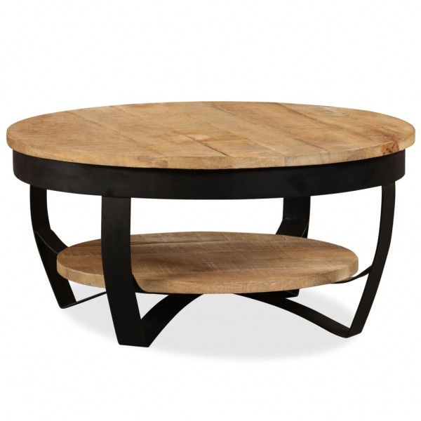 Mesa de centro de madera maciza áspera de mango 65x32 cm D