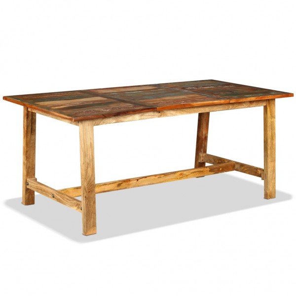 Mesa de salón comedor de madera maciza reciclada 180 cm D