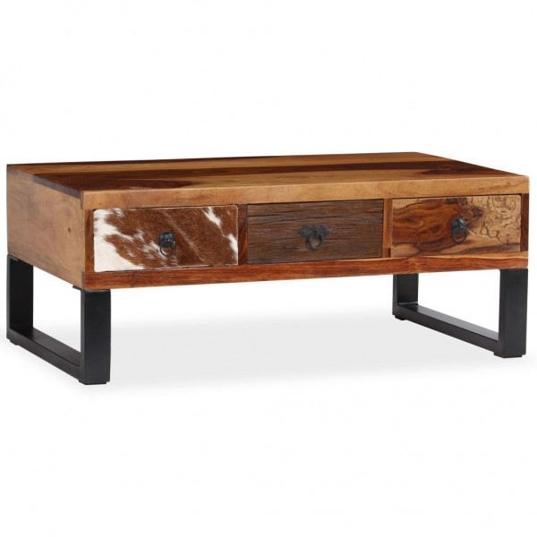 Mesa de centro de madera maciza sheesham 90x50x35 cm Mesa de centro de madera maciza sheesham 90x50x35 cm D