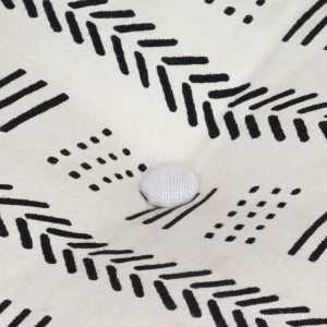 Pufs y alfombra pufs 3 piezas de tela a rayas H