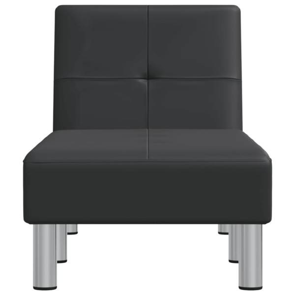 Diván de cuero sintético negro M 4