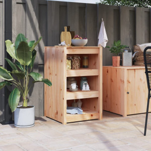 Mueble de cocina de exterior madera maciza de pino 55x55x92 cm D