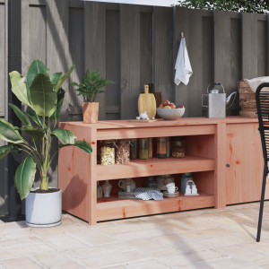 Mueble de cocina de exterior madera maciza Douglas 106x55x64 cm D