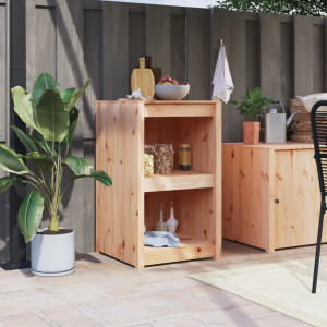 Móveis de cozinha para exteriores em madeira maciça de pinho 55x55x92 cm D