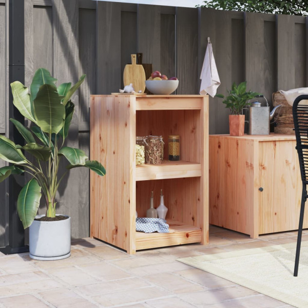 Mueble de cocina de exterior madera maciza de pino 55x55x92 cm D