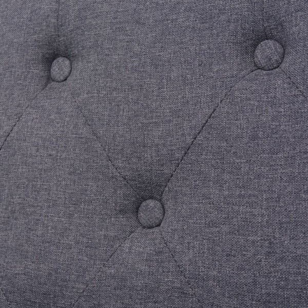 Sofá de 2 lugares em tecido cinzento M 4