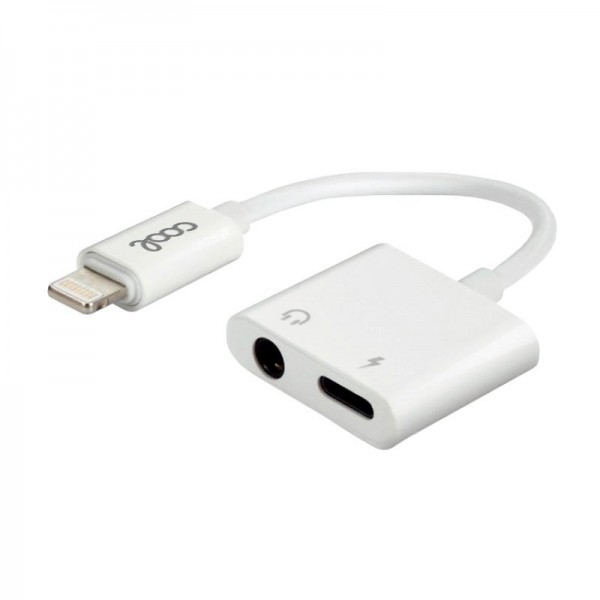 Adaptador Dual Bluetooth Jack 3,5 mm + Carga Lightning COOL D