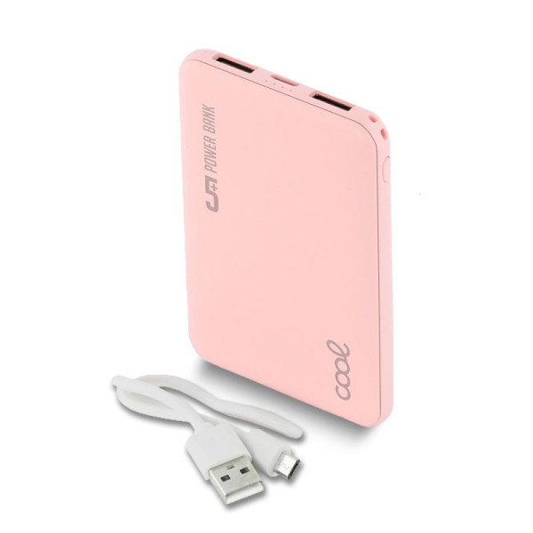 Bateria Externa Power Bank 5000 mAh COOL Leather Rosa D