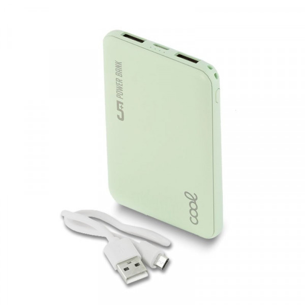 Bateria Externa Power Bank 5000 mAh COOL Leather Verde D