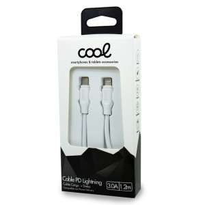 Cabo USB compatível COOL Universal TIPO-C to Lightning (1,2 metros) Branco H