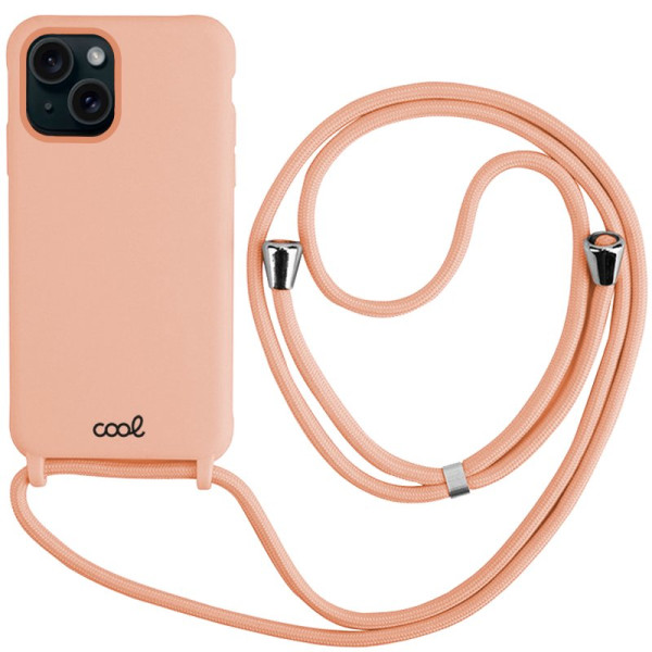 Carcaça COOL para iPhone 15 Cord rosa D