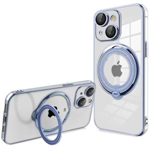 Carcaça COOL para iPhone 15 anel magnético azul D