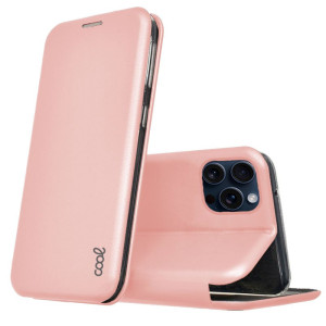 Fundação COOL Flip Cover para iPhone 15 Pro Elegance Rose Gold D