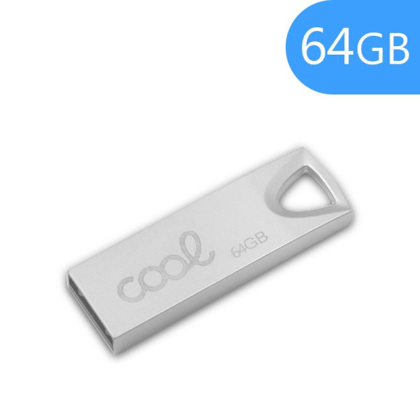 Pen Drive USB x64 GB 2.0 COOL KEY de metal Prata D