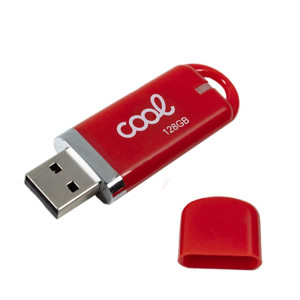 Pen Drive x USB 128 GB 2.0 COOL Capa vermelha D