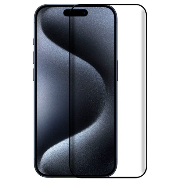 Protetor de cristal temperado COOL para iPhone 15 Pro (FULL 3D Preto) D