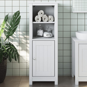 Mueble de baño BERG madera maciza de pino blanco 40x34x110 cm D