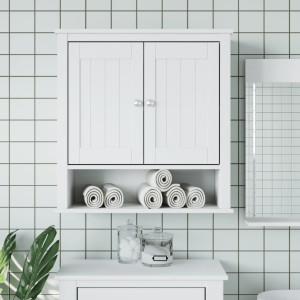 Mueble de pared baño BERG madera maciza blanco 69.5x27x71.5 cm D