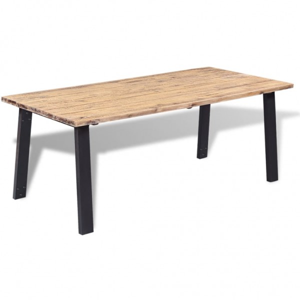 Mesa de comedor de madera de acacia maciza 170x90 cm D