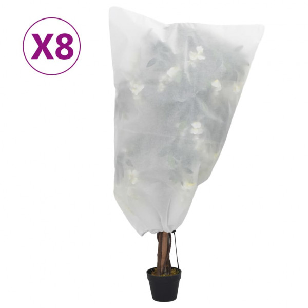 Cubiertas para plantas con cordón 8 uds 70 g/m² 0.8x1.2 m D