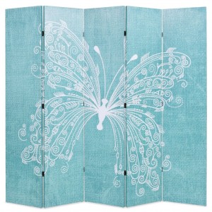 Biombo divisor plegable 200x170 cm mariposa azul D