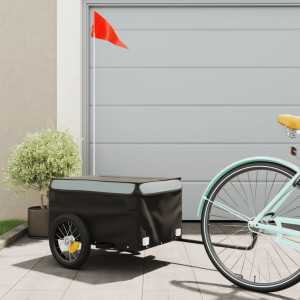 Remolque de carga para bicicleta hierro negro y gris 30 kg D
