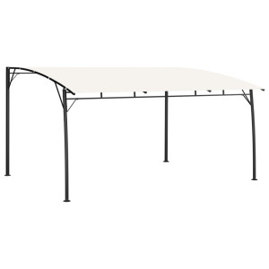 Toldo guarda-chuva de jardim creme 4x3x2.55 m D