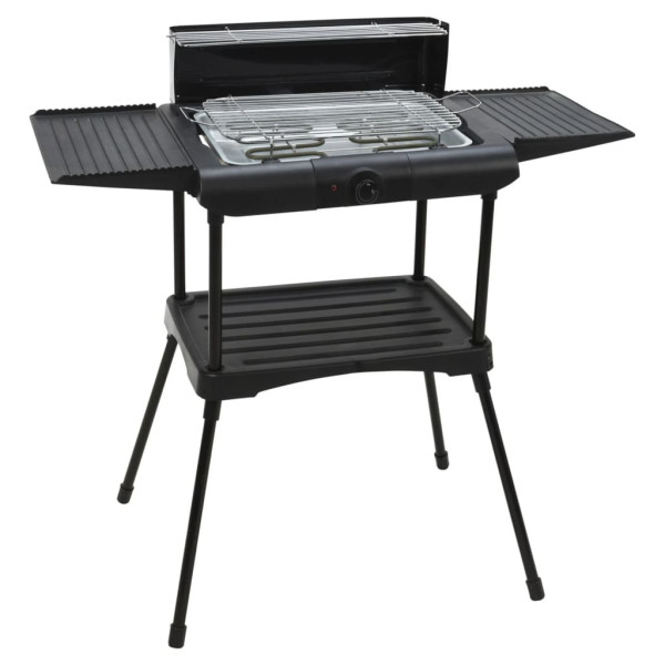 ProGarden Barbacoa eléctrica con soporte negro 2000 W D