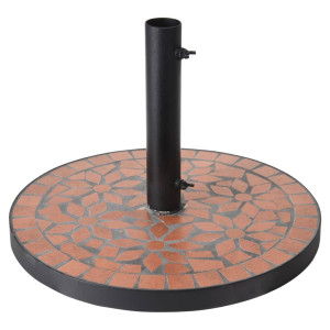 ProGarden Base de sombrilla Mosaico diseño Terra negro y naranja D