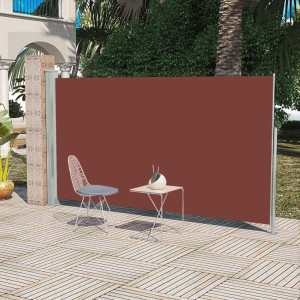 Toldo lateral de jardín o terraza marrón 160x300 cm D