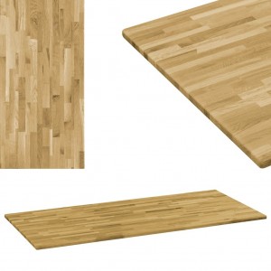 Tablero de mesa rectangular madera maciza roble 23 mm 120x60 cm D
