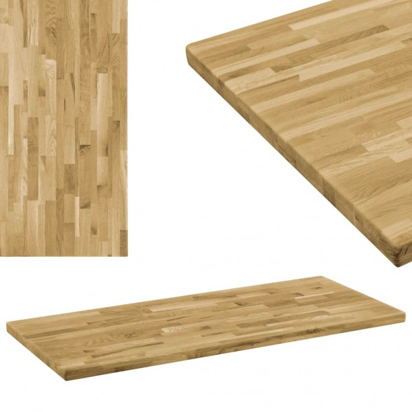Tabela de mesa rectangular de madeira maciça de carvalho 44 mm 120x60 cm D