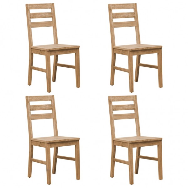 Cadeiras de jantar 4 unidades madeira maciça de acacia D