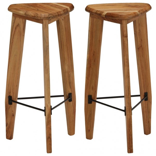 Cadeiras de cozinha 2 unidades madeira maciça de acacia D