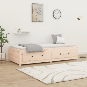 Sofá cama madera maciza de pino 90x200 cm D