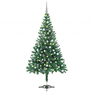 Árvore de Natal artificial com luzes e bolas 230 galhos 120 cm D