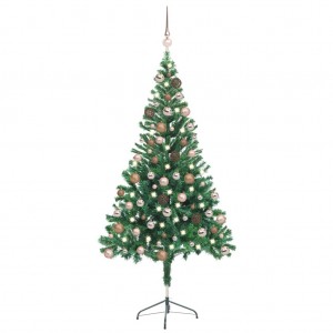 Árvore de Natal artificial com luzes e bolas 380 ramos 150 cm D