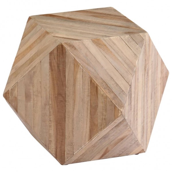 Mesa auxiliar de madera de teca reciclada 40x40x40 cm D