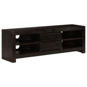Mueble para TV madera maciza acacia marrón oscuro 120x30x40 cm D