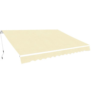 Toldo plegable de operación manual 400 cm crema D