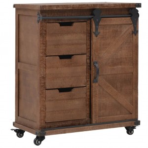 Mobiliário de armazenagem madeira maciça abeto marrom 64x33.5x75 cm D