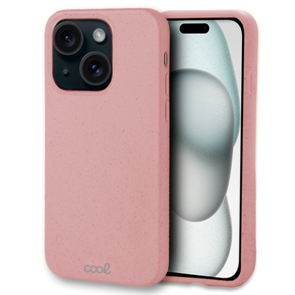 Carcaça COOL para iPhone 15 Eco Biodegradável Rosa D