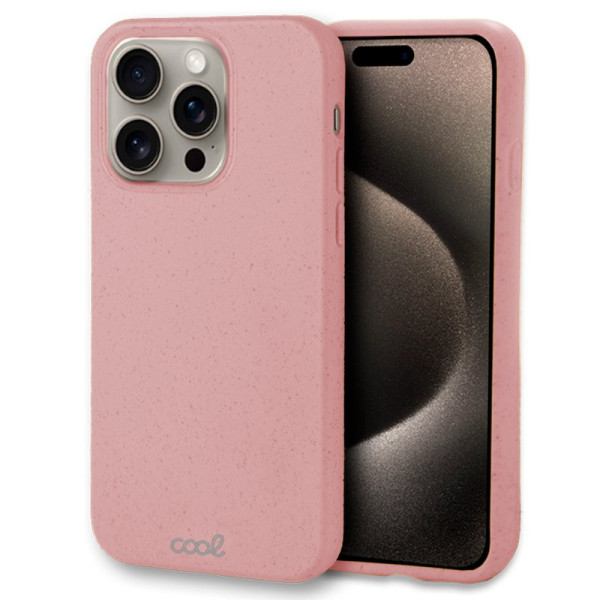 Carcaça COOL para iPhone 15 Pro Max Eco Biodegradável Rosa D