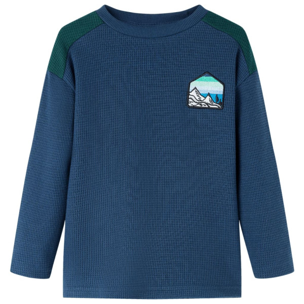 Sudadera de niño estampado de paisaje azul marino 92 D