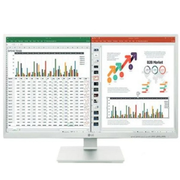 Monitor LG 27" LED FHD 27BK55YP-W branco D