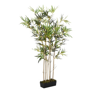 Árbol de bambú artificial con 368 hojas verde 80 cm D