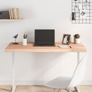 Mesa de escritório de madeira maciça de abóbora 110x55x4 cm D